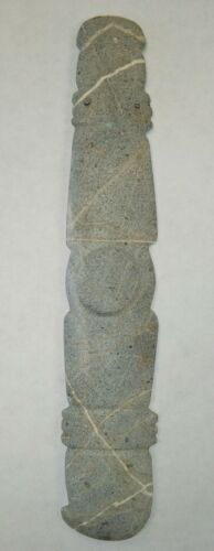 Beautiful Pre-Columbian Large Carved Stone Pendant - Olmec Culture - 800BC-100AD