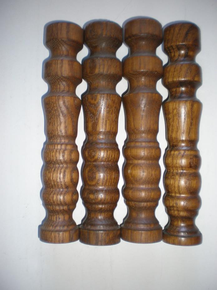 Lot of 8 Vintage Architectural Matching Wood Turned Baluster Spindles 9 x 1 3/4
