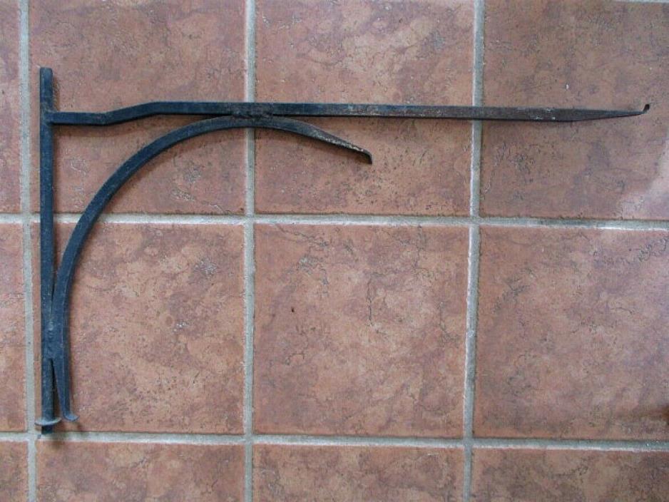 Vintage Hand Wrought IRON Fireplace SWING CRANE,Pot Holder,Early 1800's, 32