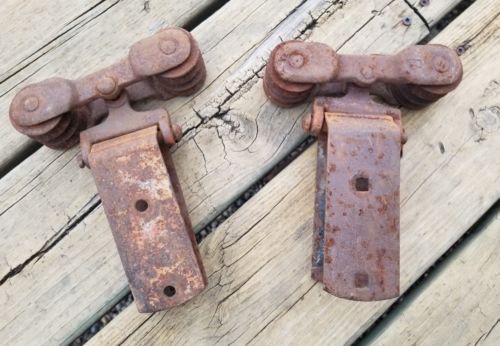 Vintage Dual Roller Sliding Barn Door Hanging Hardware FARM BARN