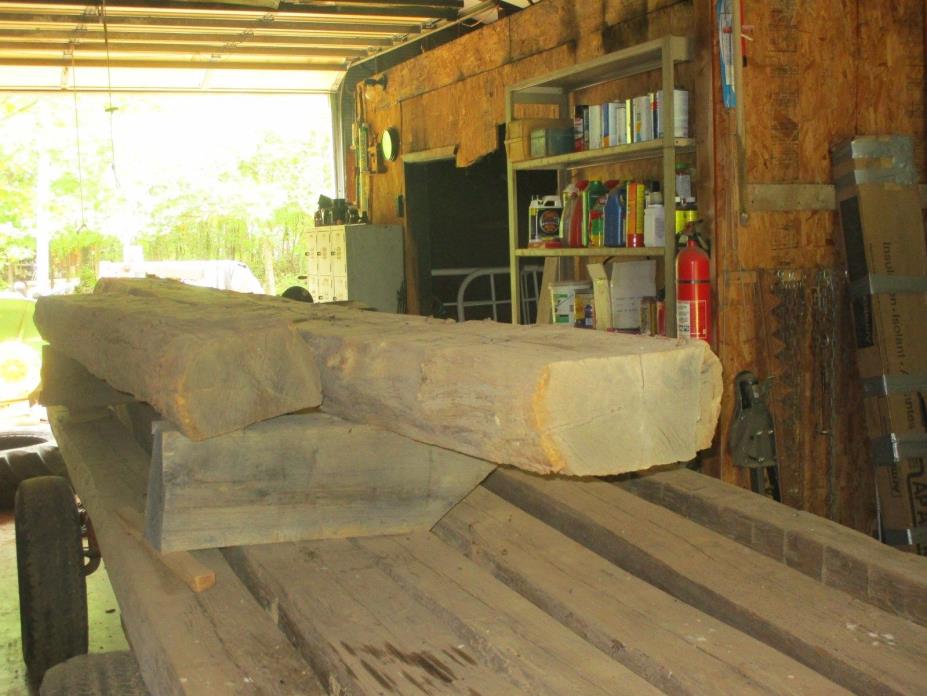 Antique Wood Barn Beams, mantle. Two beams, one 8' and one 10'; Oak I think.