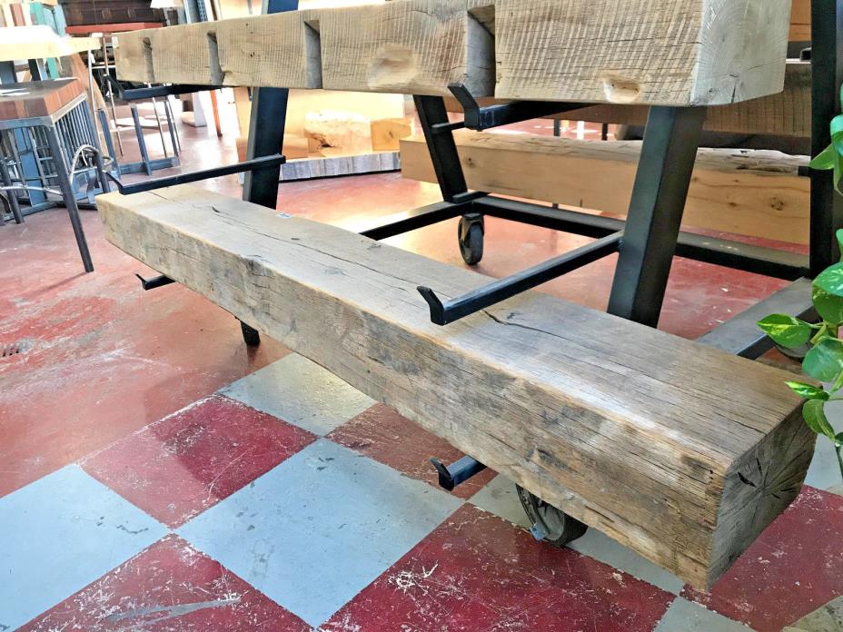 1810 Gorgeous Solid White Oak Mantel Beam, Unfinished, Virginia, 7 FEET, HEWN