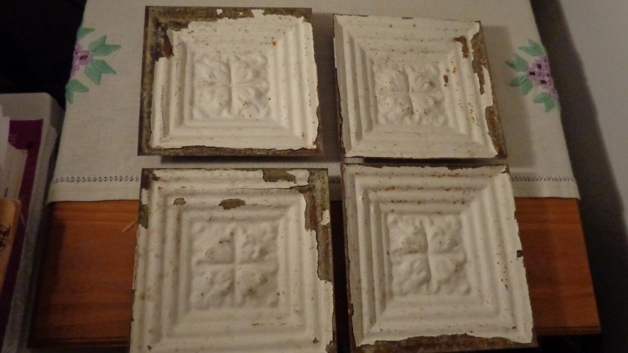 antique/ vintage industrial tin ceiling tiles, Selling 2 tiles.  Nice!