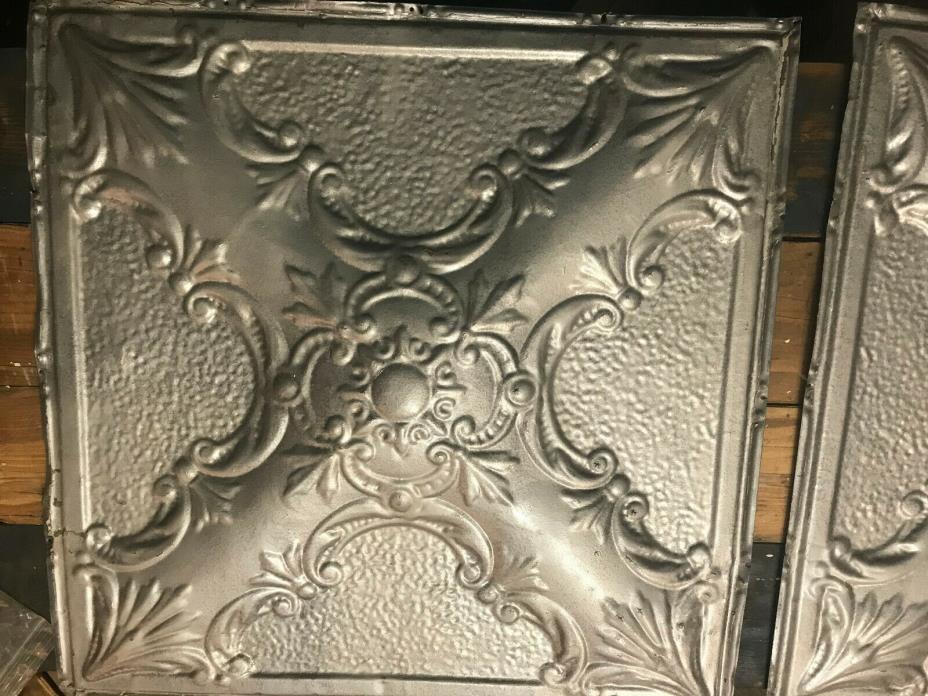 Two (2) Vintage 24x24in Ceiling Tin Great home decor projects