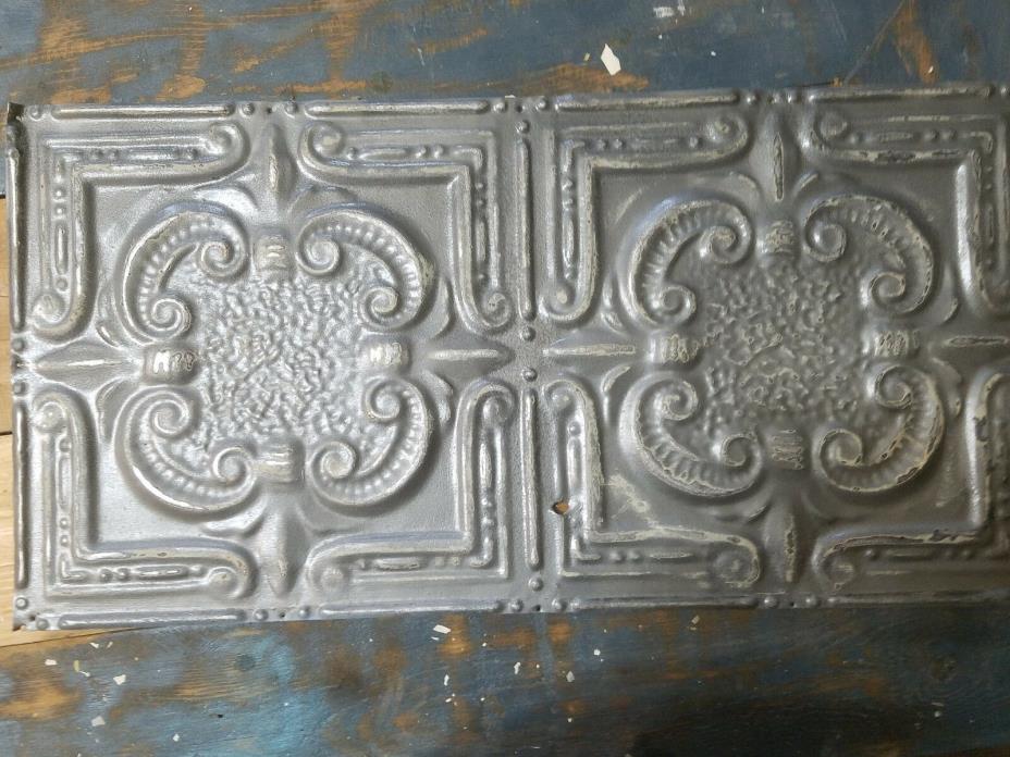24x12 Antique Tin Ceiling Tile Vintage metal for craft projects decor