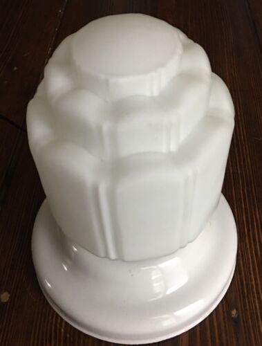 Flush Mount Fixture Wedding Cake Style Shade Art Deco Great Vintage Antique 12A