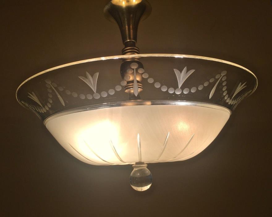 Vintage Lighting luscious 1940s chandelier by Lightolier