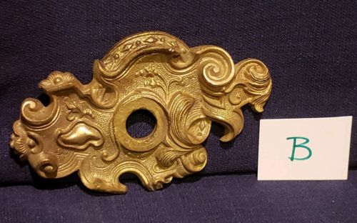 Vintage Ornate Oval Wall Sconce Back-Plate/CoverBase Cast Brass     B