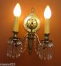 Vintage Lights pair 1920s high quality crystal sconces