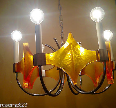 Vintage Lighting 1970s MOD chandelier by Moe.  Coolest Light Ever