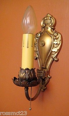 Vintage Lighting 1920s Baroque like pair sconces