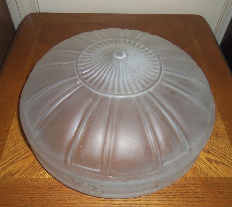 Vintage Art Deco  Glass Ceiling Shade Large