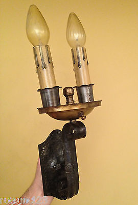 Vintage Lighting pair of 1920s Spanish Revival sconces