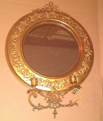 Antique copper mirror sconce ~ aesthetic Design
