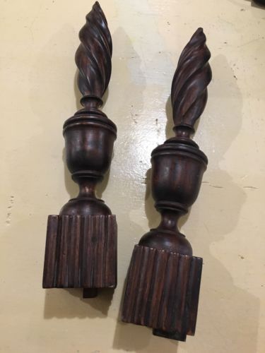Antique Banister Tops: A Pair