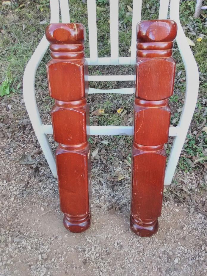 2 General Purpose Hollow Wood Turned Posts
