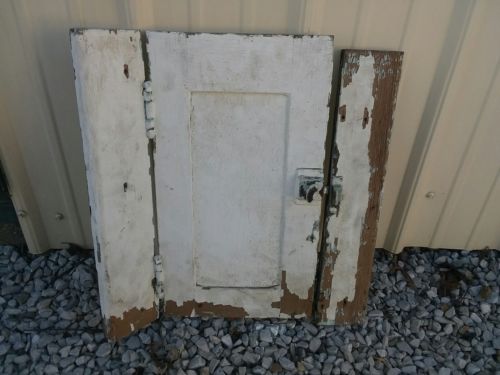 1800s Antique Vintage Small Cabinet Door Flaky White Paint Crafts Decor