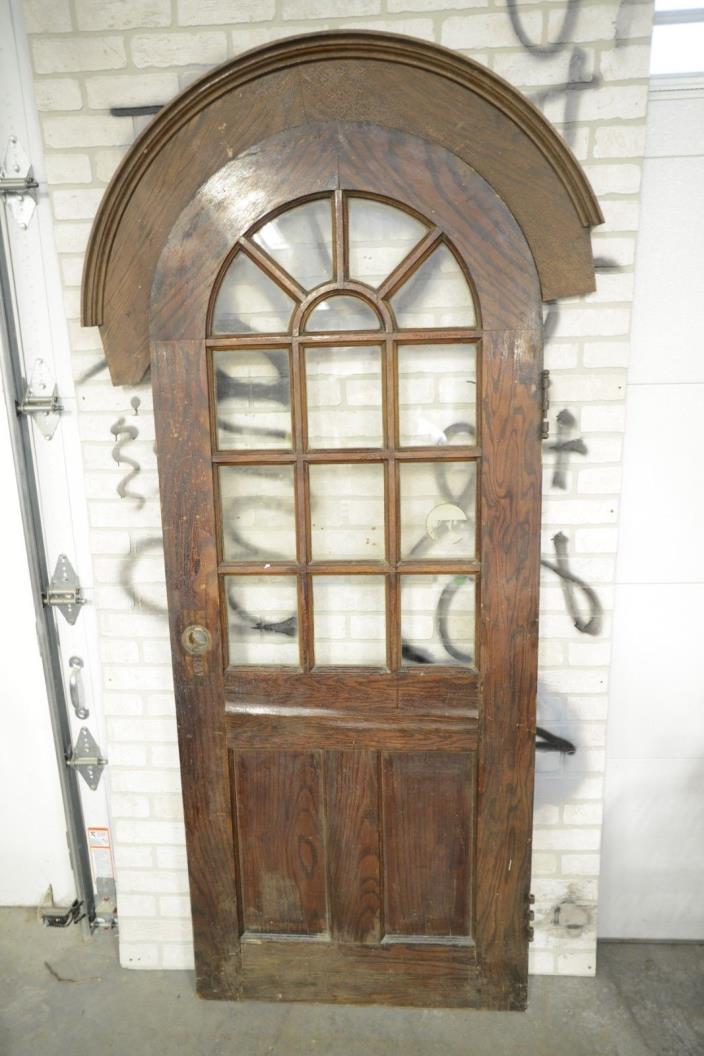 Antique Round Top Arched Door w/ moldings Doctors Office Door