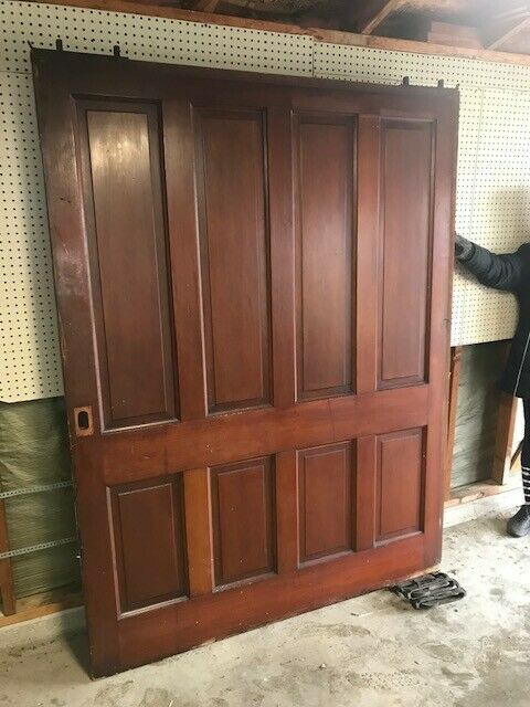 60 X 80 Pine Antique 8 Panel Pocket Door