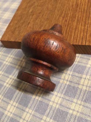 ANTIQUE VICTORIAN Small Mahogany FINIAL ARCHITECTURAL FRENCH, Part 1-15/16” Tall