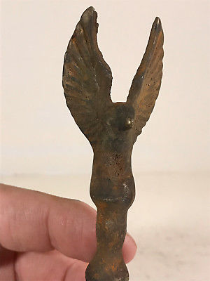 Antique Brass Eagle Flagpole Topper? whistle? thermometer? hood ornament finial