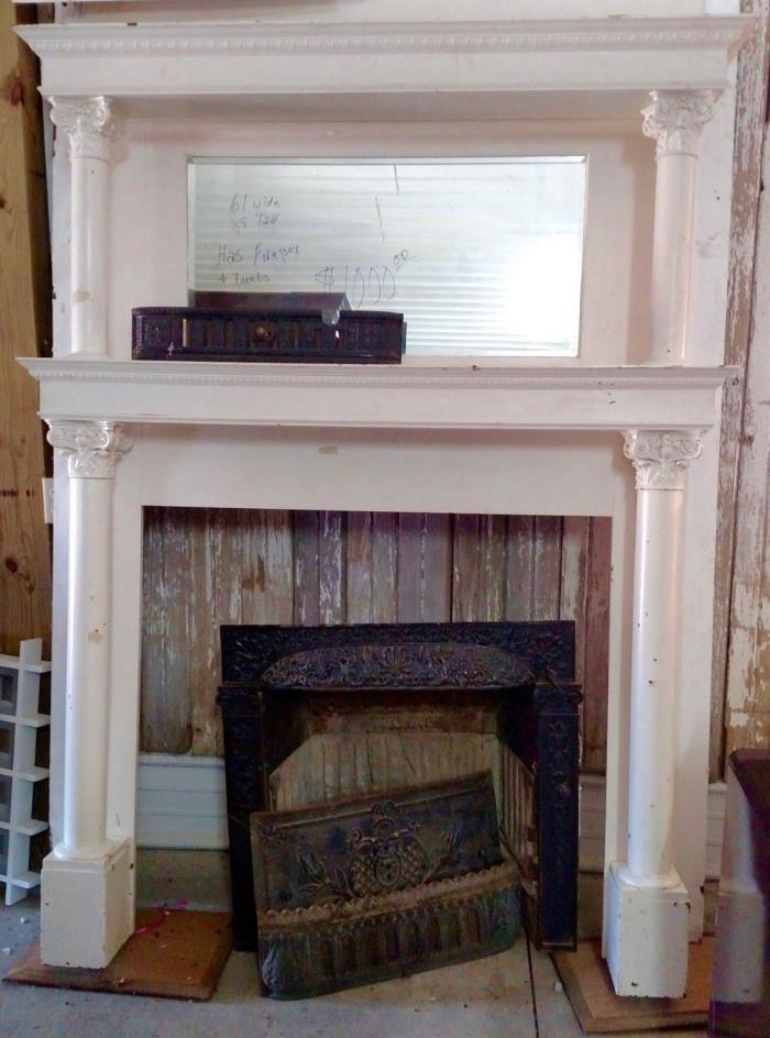 Antique Victorian Style Fireplace Mantel