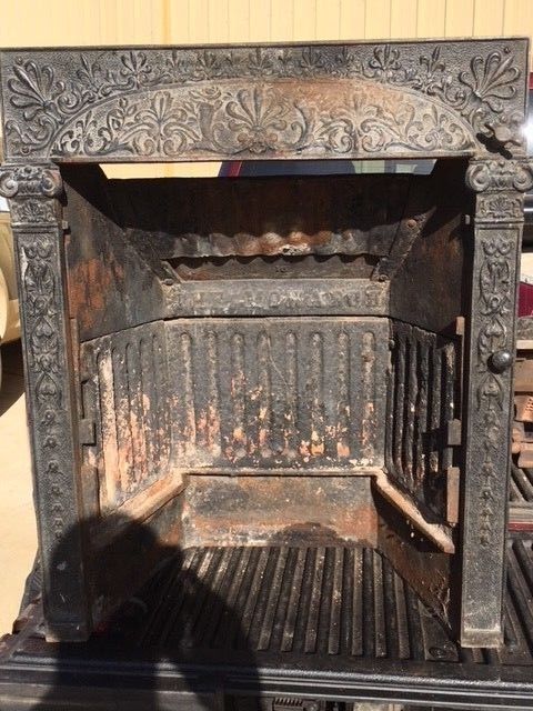 VINTAGE CAST IRON FIREPLACE INSERT 