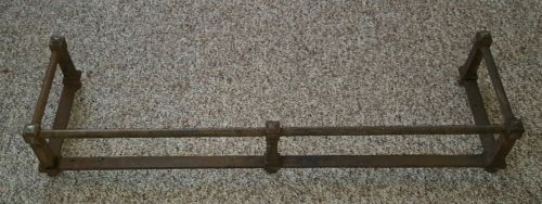 Antique Reclaimed Cast Iron Rail Fireplace Fender Mantle Rail Bar VTG