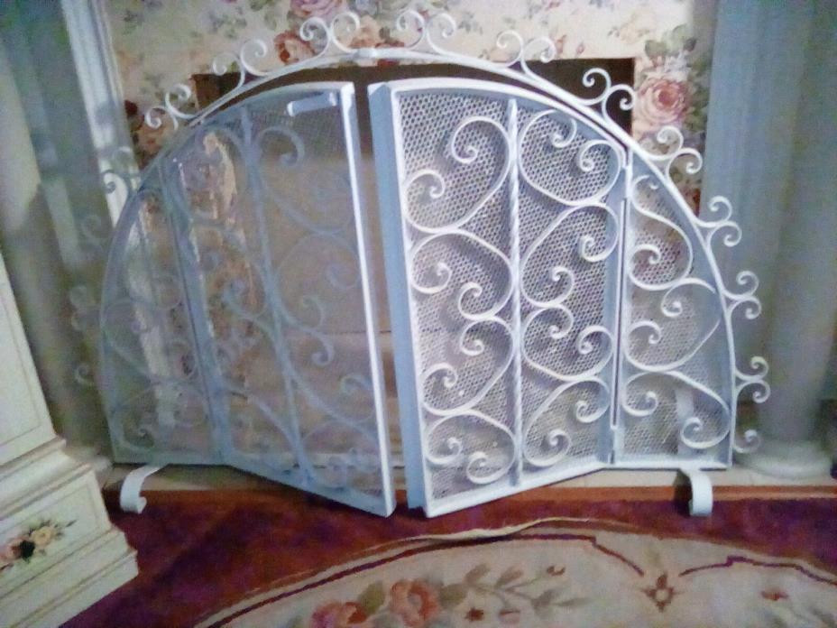Fire place screen wrought iron vintage