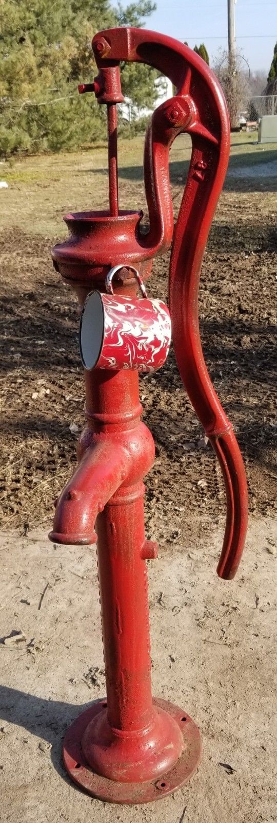 Antique Cast Iron Farm Well Pump, Cedar Rapids,Iowa Cedar Rapids Pump Co.