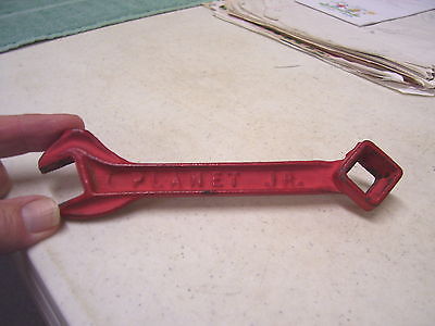 VINTAGE PLANET JR RED #3 WRENCH, ORIG. PAINT, A BEAUTY!