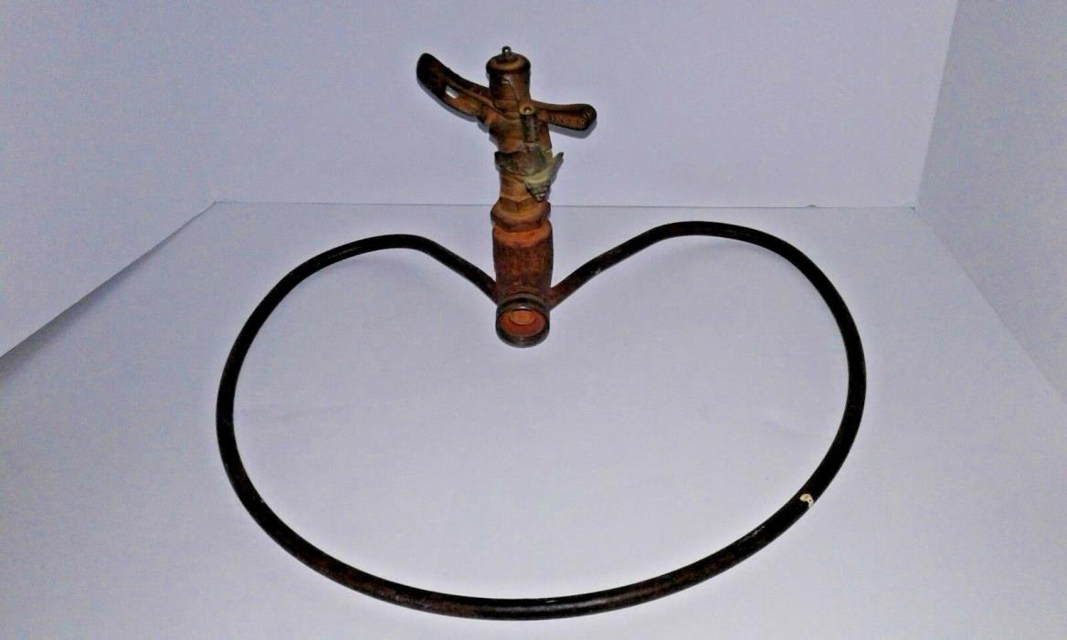 Vintage Water Pick Rain Bird In Heart Metal Display Garden Water Sprinkler
