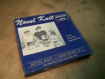 Old Novel Knit Weaving Loom in Box with Instructions & Hook