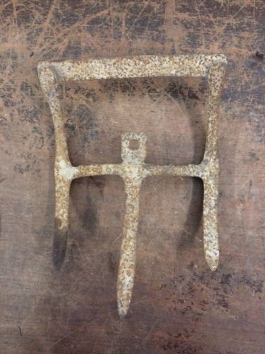 Vintage Collectible 3 Tine Cultivator Hand Plow Attachment Cast Iron Salvage
