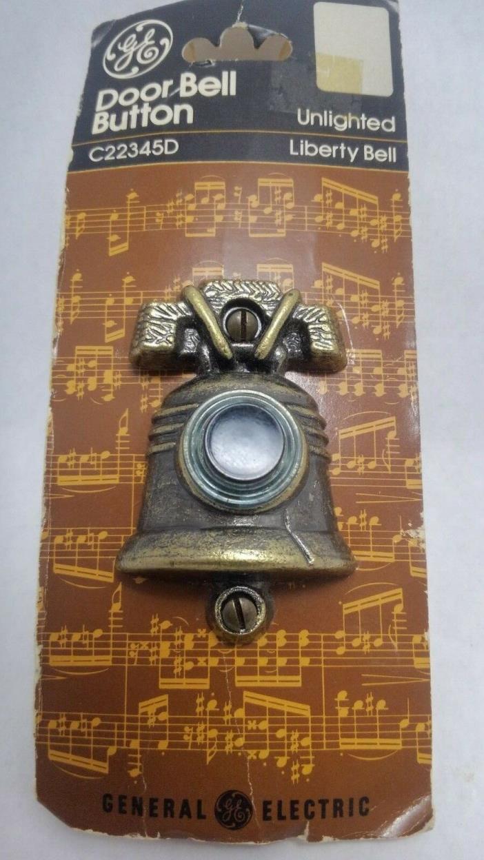 Vintage Electric Push Button Liberty Door Bell Shaped GE 1.5 W  x 2.5 T inches