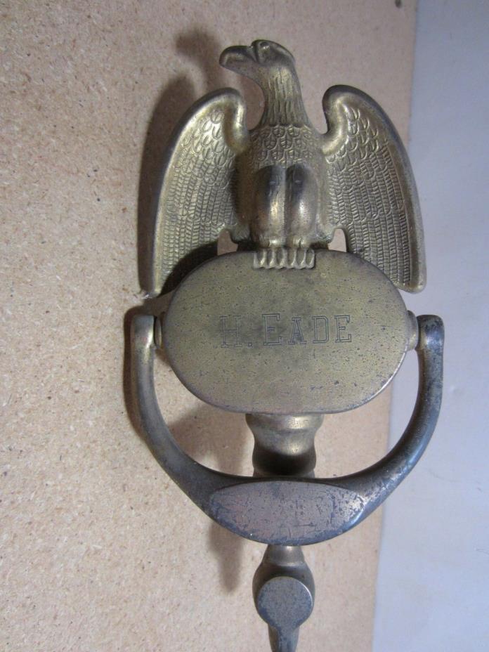 F2  Vintage Brass American Eagle Door Knocker  8