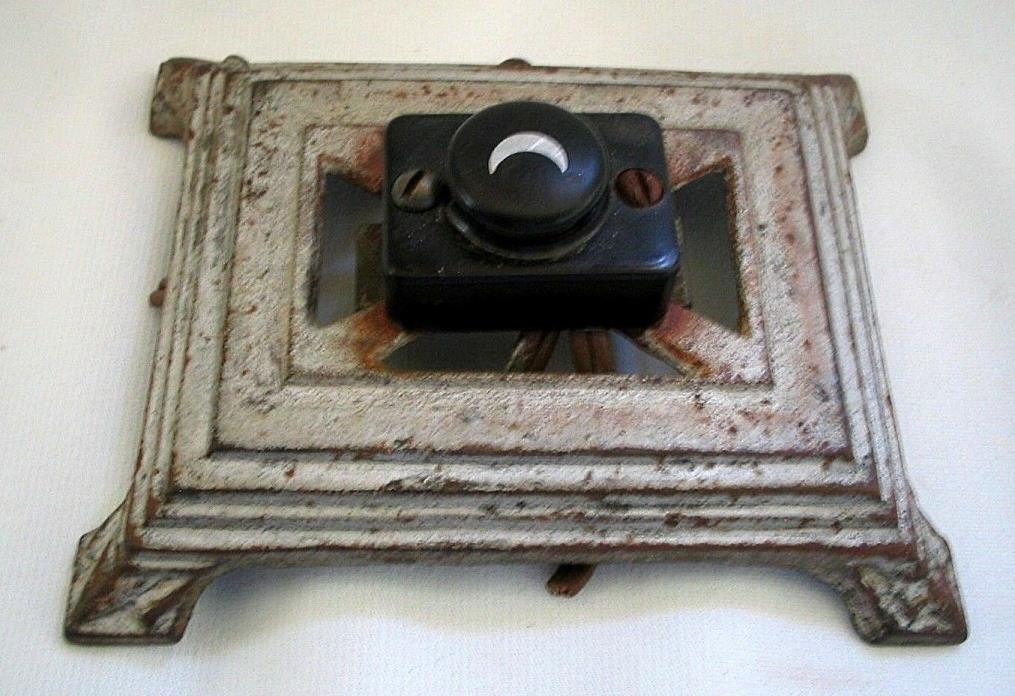 Vintage Cast Iron Art Deco  Doorbell Bell or Buzzer