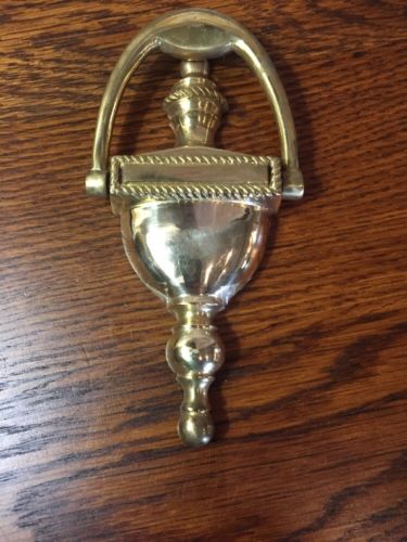 Vintage Solid Brass Metal Door Knocker 9 x 4ins...Made in Spain >>> L@@K