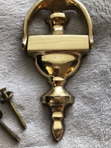 Vintage Solid Brass Door Knocker With Screws