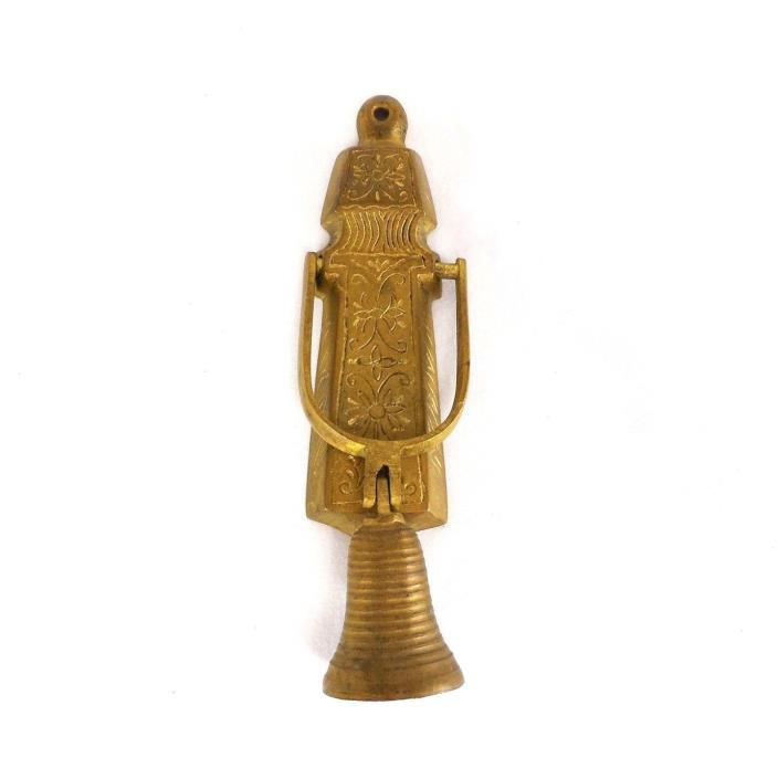 Vintage Bells of Sarna Door Knocker Etched Embossed India Ornate
