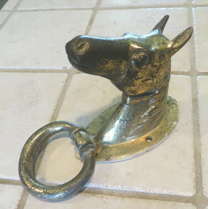 Vintage Brass Horse Head Door Knocker