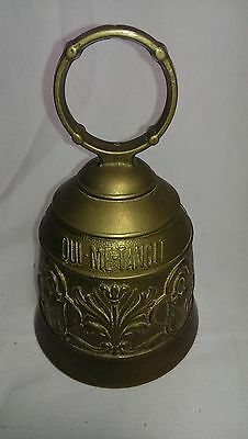 Qui Me Tangit Vocem Meam Audit Brass Bell Door Knocker Soldier with Spear Design