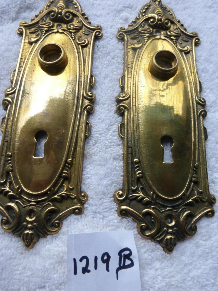 Vintage Antique Cast Brass Door Plates SET 1219 B