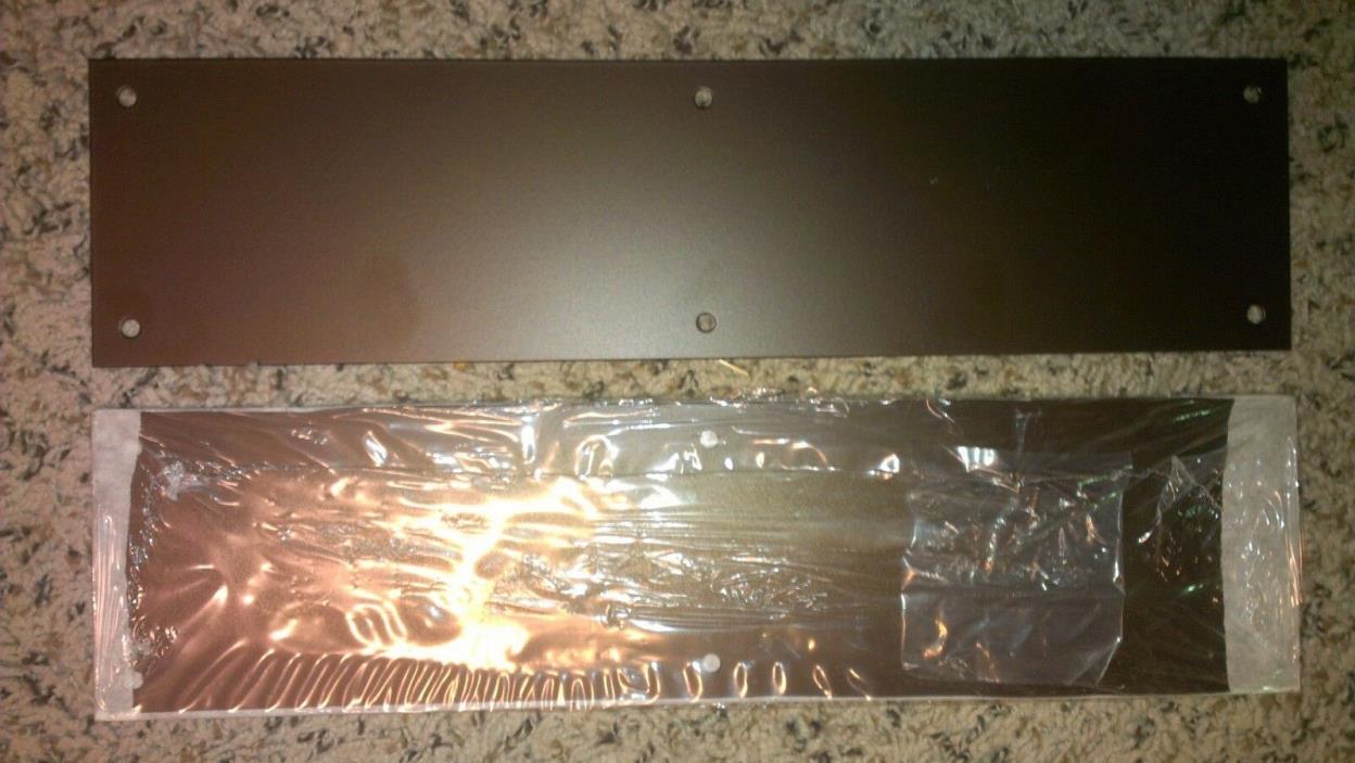Pair of Bronze Color Commercial Door Push Plates 4