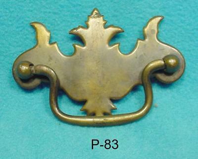P-83 Antique/vintage Furniture Drawer Pulls, 1 Chippendale Style, Brass Plated