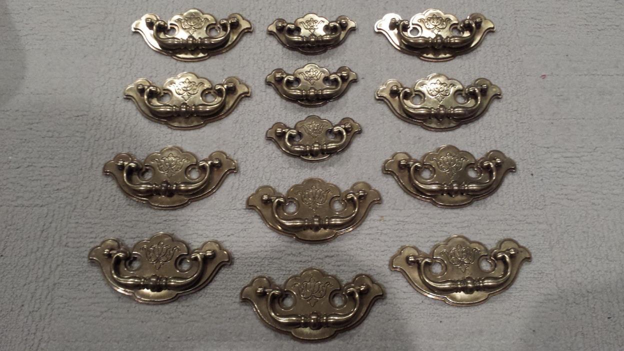 Antique Keeler Brass Company Cabinet Drawer Handles Pulls N13761 N13176 Vintage