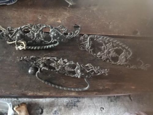 Set Of 3 Antique Large Drawer Pulls