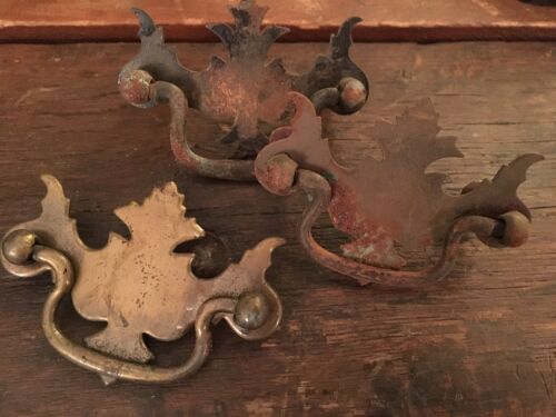 Antique Brass Chippendale Drawer Pulls ~3