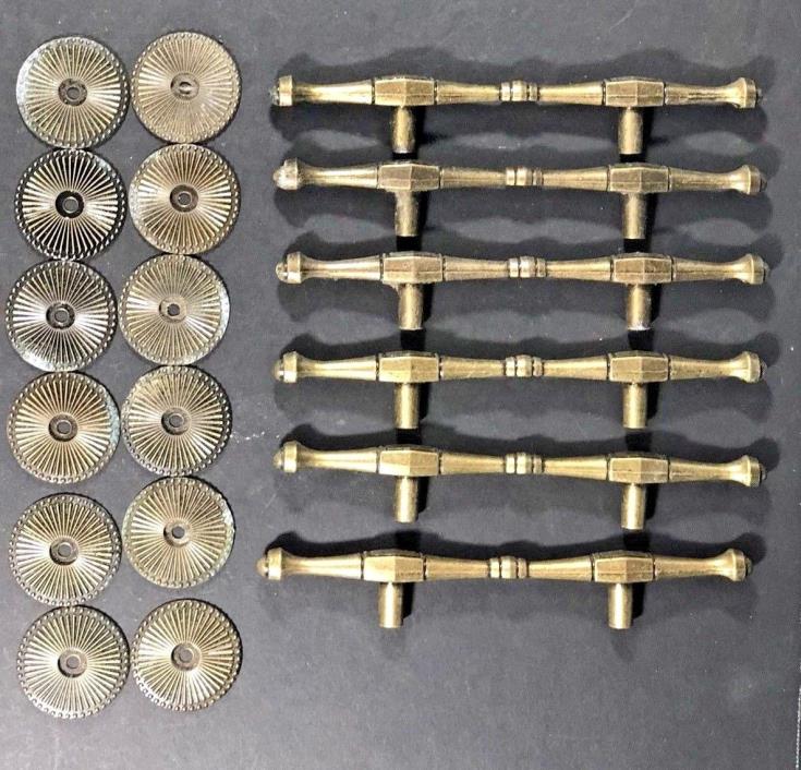 Set Of 8 Hyer Brass Drawer Pulls