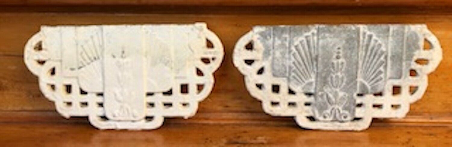 Antique Ornate Metal Hinged Heating Duct Covers